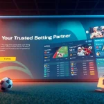 Engaging sports betting scene showcasing 슈어맨3 with a focus on safety and trust in online gambling.