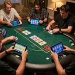 View of players engaging in online poker while understanding VAR hoạt động như thế nào through strategic gameplay.