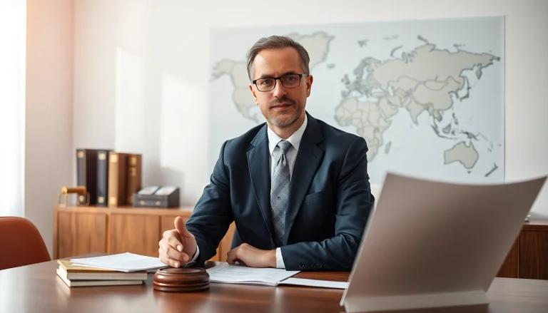 Diskussion zur Vollstreckung US-Urteile Deutschland mit einem Anwalt in einem modernen Büro.