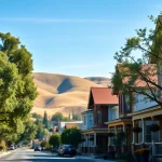 Discover where is clarksburg California through this scenic view of charming homes and nature.