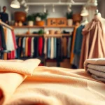 Verken zachte stof voor kleding in een boetieksetting met levendige kleuren en unieke texturen.