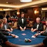 Xem người chơi tham gia vào những ván bài poker cược cao tại sảnh casino m88 mới nhất hôm nay, thể hiện sự sang trọng và chiến lược.