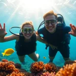 SSI Kurse im Meer mit Tauchern, die unter Wasser lernen und entdecken.
