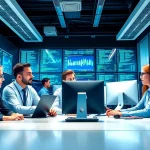 Delivering effective business it support through teamwork in a modern office setting.