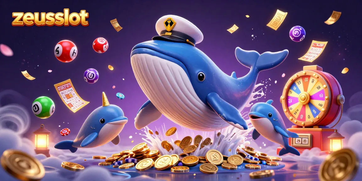 Experience thrilling wins at zeusslot with a vibrant 3D casino illustration showcasing playful characters and exciting elements.