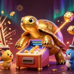 SboBet88 features a dazzling jackpot scene with lively characters engaging in exciting casino games.