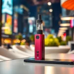 Engaging geek bar pulse review highlighting a sleek vaping device in a modern setting.