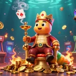 Giocando nel casino con crypto mentre i simboli del poker si formano tra i vapori.