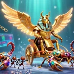 コインポーカー ログインでアクセスするため、仮想通貨の世界で活躍するキャラクターたちが描かれたイラスト。