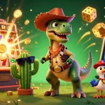Win big at 789bet with engaging slots and casino games featuring a lively T-Rex and friends.