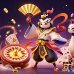 Plongez dans l'univers captivant du casino en ligne français avec des personnages colorés et des jeux de hasard en action.
