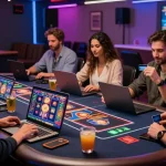 Players enjoying engaging games at a credit card casino on scoarch.org.uk, showcasing vibrant gaming atmosphere.