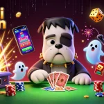 Experience the thrill of gambling with the Link tải sunwin illustrated in a vibrant, packed casino scene.