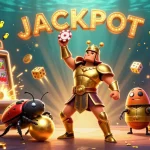 Experience thrilling wins at the contemporary interiors blog with cartoon characters celebrating gambling triumphs.