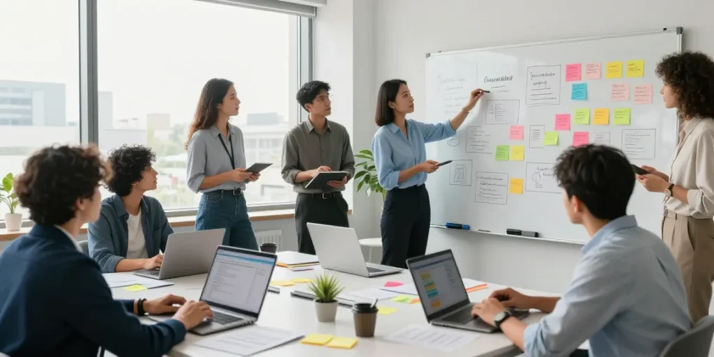 Team collaboration at https://factors.org.uk showcasing brainstorming and innovation